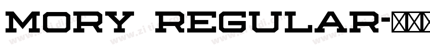 Mory Regular字体转换